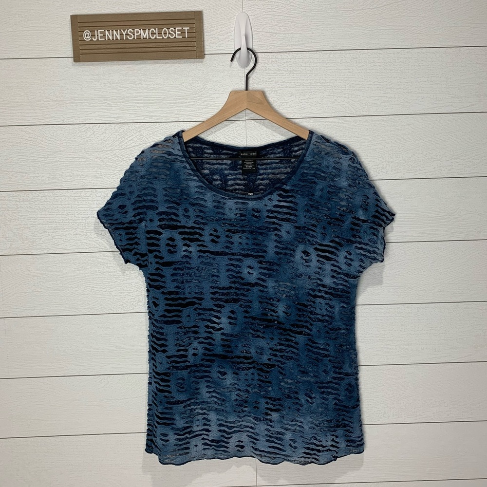 NWT Katie Todd Blue Top Size Medium